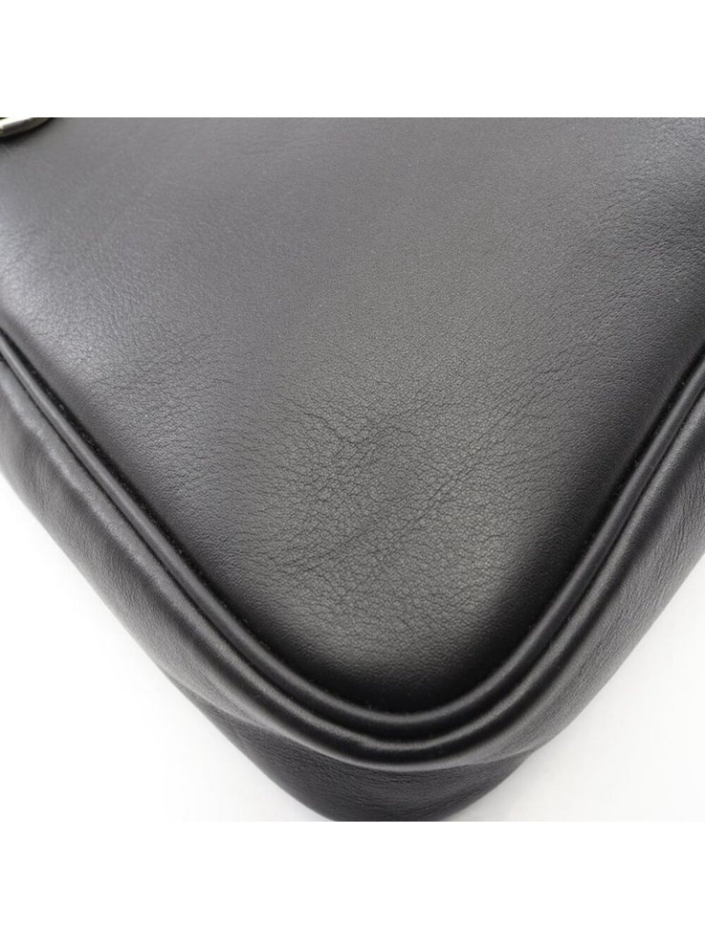 Gucci Shoulder Bag GG Emblem Black Leather - Picture 6 of 8